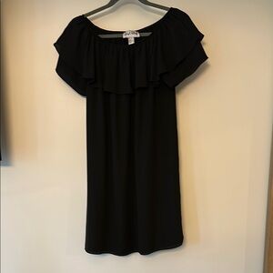Joseph Ribkoff Elegant Black Off-Shoulder Dress